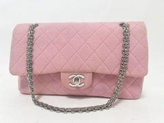 CHANEL シャネル マトラッセ Wフラップ チェーンショルダーバッグ ショルダーバッグ ジャージ ピンク シルバー金具