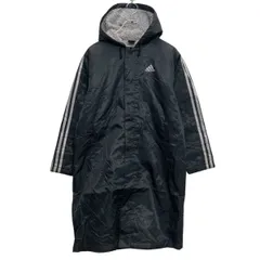 adidas ベンチコート アディダス キッズ L ブラック フルジップ 防寒 スポーツウェア 古着卸 アメリカ仕入 a612-5304