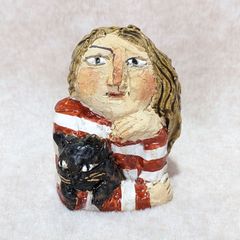 ささきようこさん作 陶人形 猫を抱く人 その2 - メルカリ