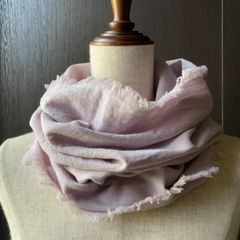 あったらいいな♪を形に…一枚仕立てゆらゆらフリンジシングルスヌード　ドーンピンク