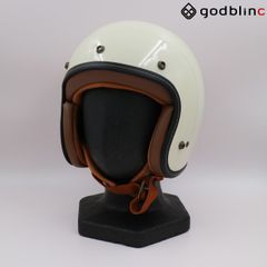 ZEALOT　フライボーイジェット2　CARBON HYBRID WHITE/BROWN　XLサイズ　FJ0025　ジェットヘルメット