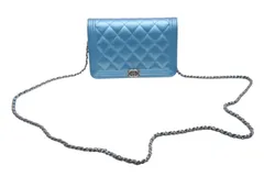 極美品 CHANEL シャネル ボーイシャネル チェーンウォレット ショルダーバッグ A80287 24番台 キャビアスキン ココマーク 中古 4b003912