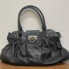 ◎ Salvatore Ferragamoサルバトーレフェラガモ  マリッサガンチーニ ハンドバック ショルダーバック トートバック レディース 黒 ブラック
