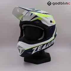 ZEALOT　マッドジャンパー2　GRAPHIC BLUE/YELLOW　XLサイズ　MJ0019　オフロードヘルメット