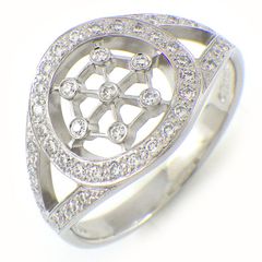 ティファニー Tiffany & Co. リング ヴォアール パヴェ ダイヤモンド PT950 16号 【中古】