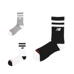 25秋冬 ニューバランス ゴルフ New balance Golf ユニセックス(メンズ レディース) 二本ライン×ロゴ ミドルソックス 5986004 アクセサリー 靴下 吸水速乾 ギフト プレゼント