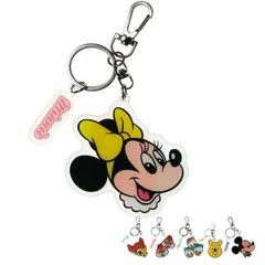キーホルダー アクリルキーホルダー キャラクター （ ミッキー ミニーマウス チップ＆デール プーさん ヒューイ デューイ ルーイ バンビ アクリル キーリング 鍵 かわいい キャラクターグッズ ディズニー 女の子 小学生 ）