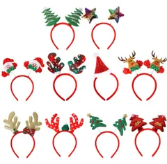 【数量限定】クリスマス飾り パーティー用品 ヘアアクセサリー 可愛い 撮影小道具 カチューシャ 髪飾り 女の子 クリスマス 10個セット プレゼント クリスマスカチューシャ Lanitoのサムネイル