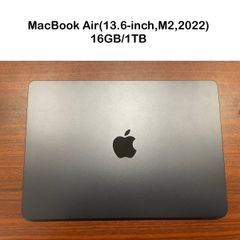 [No.K197] MacBook Air（13.6-inch,M2,2022）16GB/1TB【バッテリー100%】