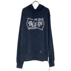未使用 BILLABONG ビラボン ロゴプリント 長袖 スウェット パーカー XL ブラック タグ付き メンズ 古着