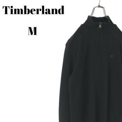 Timberland ティンバーランド ハーフジップ スウェット 刺繍 ワンポイントロゴ ネイビー メンズ Mサイズ