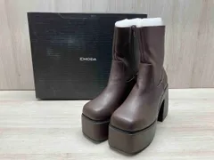EMODA/エモダ タンクソールバルキーブーツ ショートブーツ ハイヒール サイドジップ 合皮 ポイントスクエアトゥ 厚底ソール サイズL
