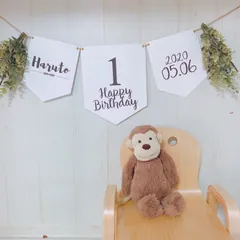 誕生日ガーランド バースデーガーランド タペストリー ハーフバースデー 100日