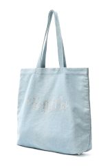 X-girl エックスガール 105252053001 RHINESTONE STARDUST LOGO TOTE BAG デニムトートバッグ LtINDIGO 正規通販 レディース ONE SIZE LtINDIGO