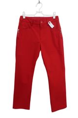 【美品】Dance With Dragon(ダンスウィズドラゴン) パンツ 赤 レディース 2 D2-465120 ゴルフウェア 2507-0037 中古
