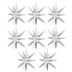 【数量限定】クリスマス デコレーション パーティー 8点セット オーナメント 爆発型バルーン (シルバー) Felimoa