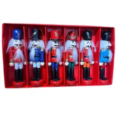 6体セット　クリスマスツリー　オーナメント　人形　兵隊　インテリア　おもちゃ　オブジェ　レトロ　C292