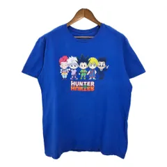 HUNTER×HUNTER ハンター×ハンター 半袖Ｔシャツ アニメ ブルー (メンズ XL) 中古 古着 T4968のサムネイル
