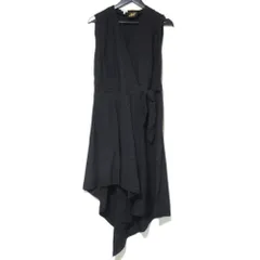 美品✨LOEWE　ロエベ　ワンピース　レザー　牛革　半袖　スペイン製　ロング　黒 LOEWE ロエベ ワンピース BELTED DRESS ノースリーブワンピース