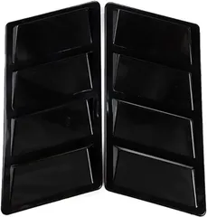 キッソス（ＫＩＳＳＯＳ） 互換品車用 ダミー ダクト サメエラ ABS製 ボンネット フェンダー エアロパーツ 左右セット 汎用(ブラック)