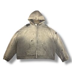 参考上代114400円 SAINT MICHAEL 24AW HOODIE DBL-FC ZIP CHARKL