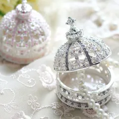 MN009 ミニチュアクラウン（シルバー）【ピィアース正規品】 王冠 英国 王室 小物入れ 収納 アクセサリーケース 置物 インテリア 雑貨 北欧 かわいい グッズ ピィアース mer12