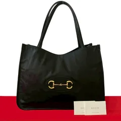 ✨美品✨グッチ トートバッグ ホースビット チャーム A4可能 レザー ブラック ✨美品✨グッチ トートバッグ ホースビット チャーム A4可能