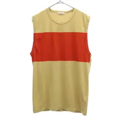tomas maier トーマスマイヤー プリント タンクトップ XS ベージュ×レッド ノースリーブ プルオーバー レディース 古着