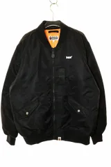 美品✨アベイシングエイプ　フライトジャケット　MA-1 バックロゴ Mサイズ 2025年最新】A BATHING APE メンズ MA-1・フライトジャケットの
