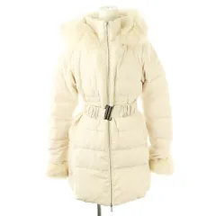 リゼクシー RESEXXY フード付ダウンコート アウター ベルト付き S オフホワイト /DF ■OS