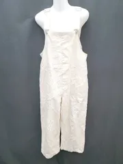 ◇ ehka sopo エヘカソポ コットン100% シンプル オーバーオール サイズF アイボリー レディース P  【1403110008307】