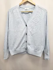 ◇ ⊇ SHIPS any シップス エニィ コットン 長袖 ニット カーディガン ライトブルー レディース E  【1506110012999】