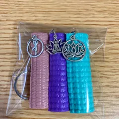 ミニヨガマットキーホルダー3色セット