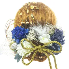 【最短発送】袴 浴衣 七五三 結婚式 卒業式 着物 振袖 かすみ草 あじさい ヘッドパーツ 水引 和装 ゴールド 成人式 ヘアアクセサリー 造花 赤 和玉 造花飾り 手作り ダリア 髪飾り ドライフラワー 専用ケース付き 8色展開 [JZOON]