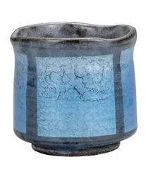 九谷焼 大湯呑 銀彩 K8-0639