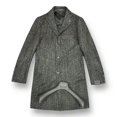 定価121000円 国内正規 新品 TAGLIATORE 23AW Herringbone Chester coat ヘリンボーン シングル チェスターコート タリアトーレ CSBL13X  ブラック系  42  62676Aのサムネイル