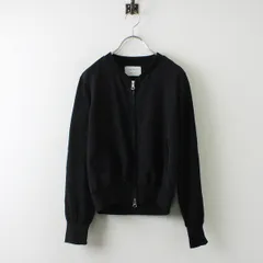 STUDIOUSステュディオス ニット切替 キュプラコットン ジップアップブルゾン 0/ブラック【2400013064057】のサムネイル
