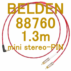 BELDEN 88760 PA , DJ , 配信 , AUDIO 用途 Cable Neutrik Gold Plated Stereo mini ⇔ REAN RCA PIN LR 1.3m