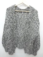 ◇ martinique マルティニーク ウール100% 長袖 ニット カーディガン ガウン サイズ表記無し グレー系 レディース P  【1407260045502】