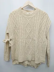 ◇ FREAK'S STORE フリークスストア ケーブルニット セーター ベスト アンサンブル サイズF ベージュ レディース P  【1405230011762】
