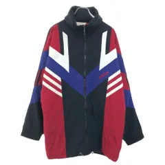 90年代 adidas アディダス 中綿 ナイロンジャケット スポーツ ブラック(メンズ L)中古 古着 V0556