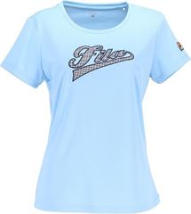 FILA フィラ アップリケTシャツ テニスウェア レディース (VL2855) 24SS