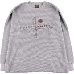 古着 00年代 ハーレーダビッドソン Harley-Davidson サーマルロンT ワッフル USA製 メンズXL相当/eaa589901