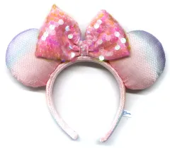 【中古】アクセサリー(非金属) ミニーマウス(ライトピンク×ライトブルー) スパンコールカチューシャ 「ディズニー」 東京ディズニーリゾート限定