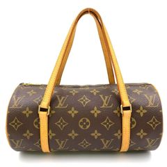 LOUIS VUITTON パピヨン26 モノグラム モノグラム レザー×PVC ブラウン ハンドバッグ ゴールド M51386