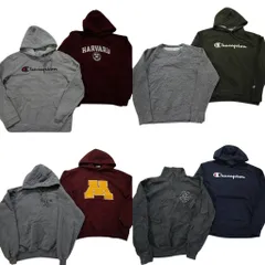 古着卸 まとめ売り チャンピオン Champion スウェット 8枚セット (メンズ M /Ｌ ) ハーフジップ ガゼット ハーバード 中古 古着 NC1003
