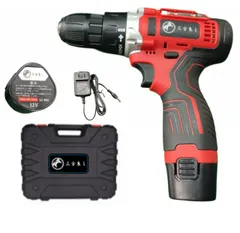 三方良し 12V ドライバドリル 充電式ドライバードリル 充電式震動ドライバドリル バッテリ2個・充電器 ケース付 ドリルドライバーセット 軽量 充電式インパクトドライバー ネジ締め 充電ドライバー 電動工具 DIY 日曜大工 電動ドライバー ボルト締め