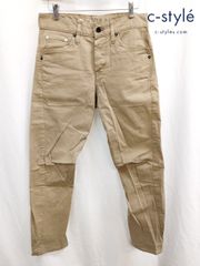 B909 [人気] DENHAM デンハム チノパン W27 ベージュ FUSION REGULAR TAPERED FIT27200-3-10121 | G★
