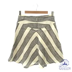 【訳アリ】 INED イネド スカート 台形 チャック付き おしゃれ ひざ丈 レディース ボーダー 9 綿 キュプラ 901-8598 送料無料 古着