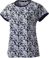 【新品】prince（プリンス）レディース ゲームシャツ レディース ウィメンズ 婦人半袖 テニスウェア 吸汗速乾 UVケア　ネイビー WF2082-127